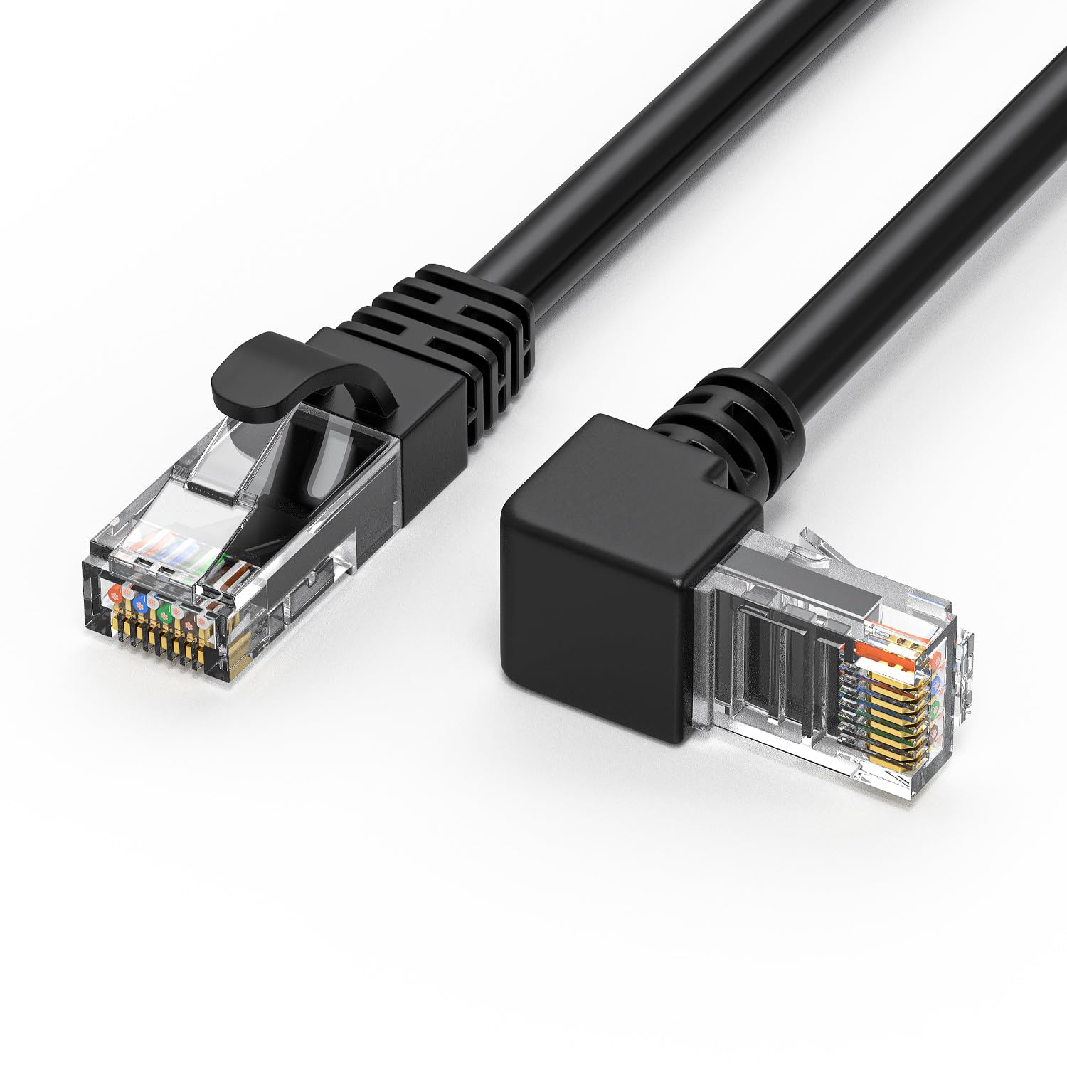 Amazon.com: JUXINICE 90 Degree CAT6 Ethernet Cable Black 6FT up